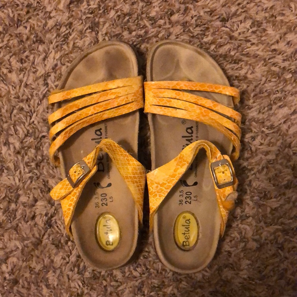 Yellow Slip On Betùla Birkenstock Sandals